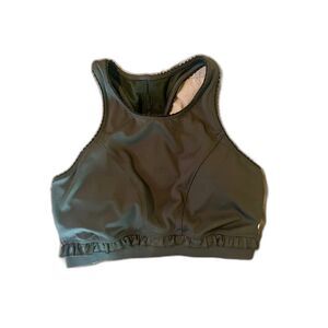 Kate Spade Black Ruffled Sports Bra Small